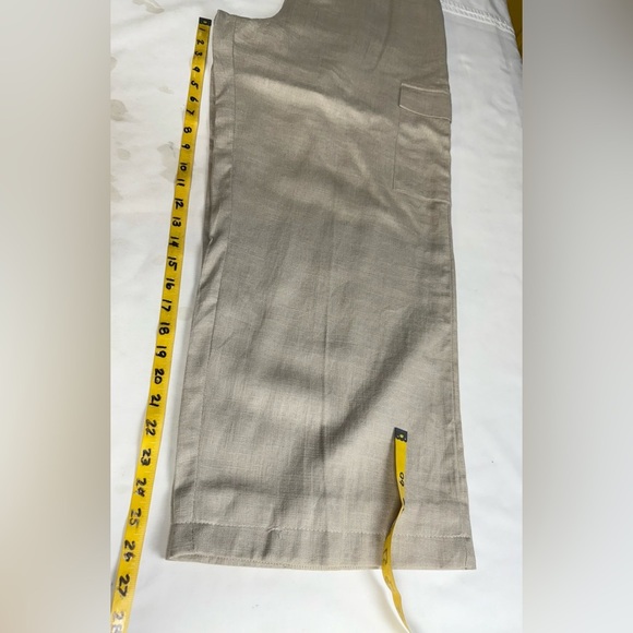 JESSICA SIMPSON Khaki Wide Leg Linen blend cargo pants size M - Picture 14 of 14